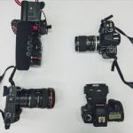 four DSLR cameras