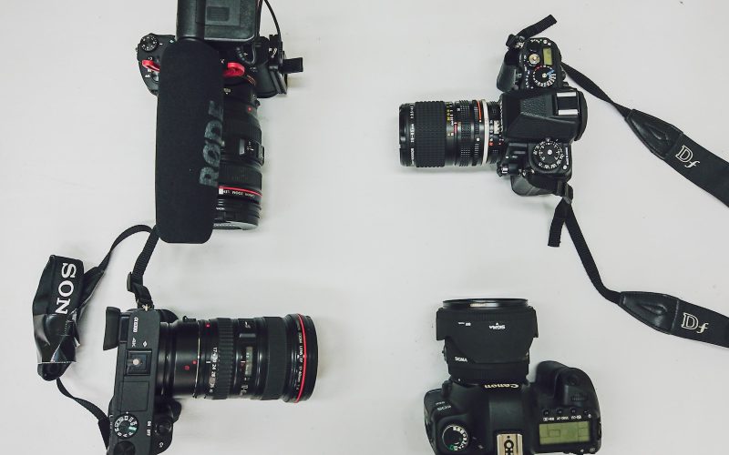 four DSLR cameras